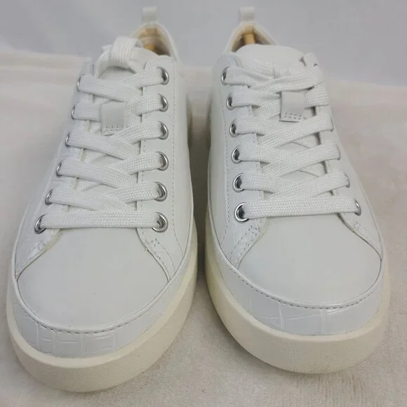 NEW Vionic Winny White Nappa Leather Casual Sneakers With Arch Support Size 7 - Picture 3 of 11